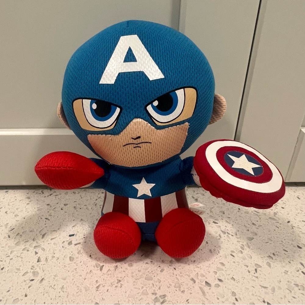 20% off $40+! TY MARVEL Captain America 6” Plush Toy LIKE NEW